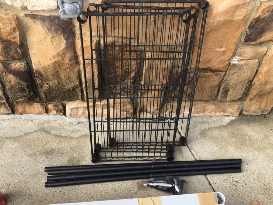 Metal And Plastic Shelving Lot [Photo 3]