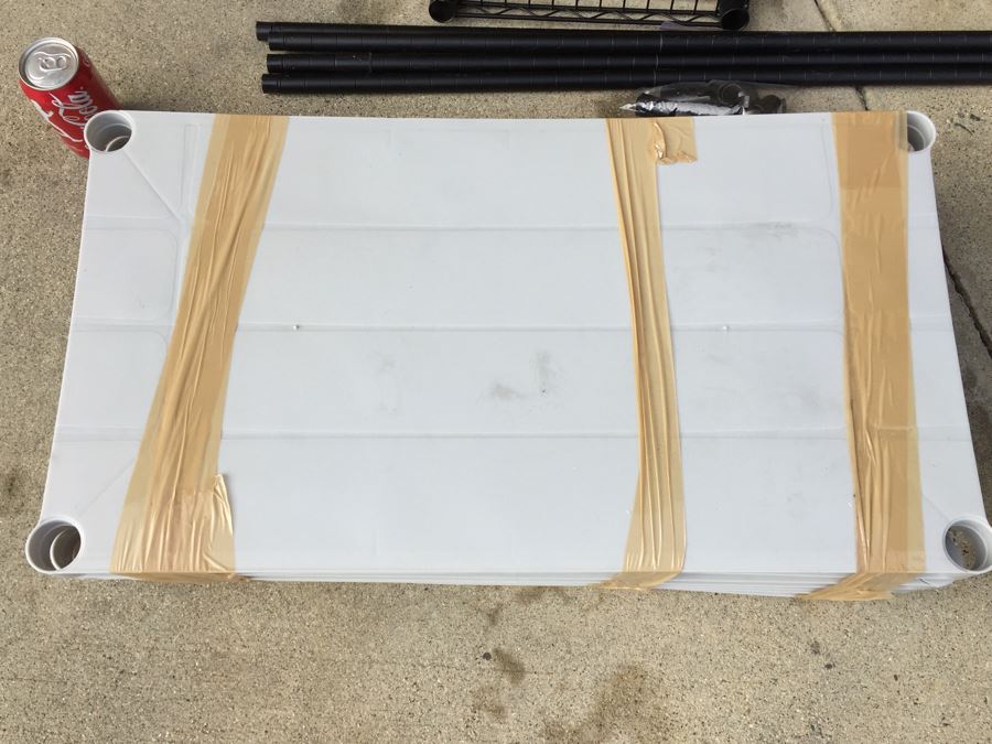Metal And Plastic Shelving Lot [Photo 2]