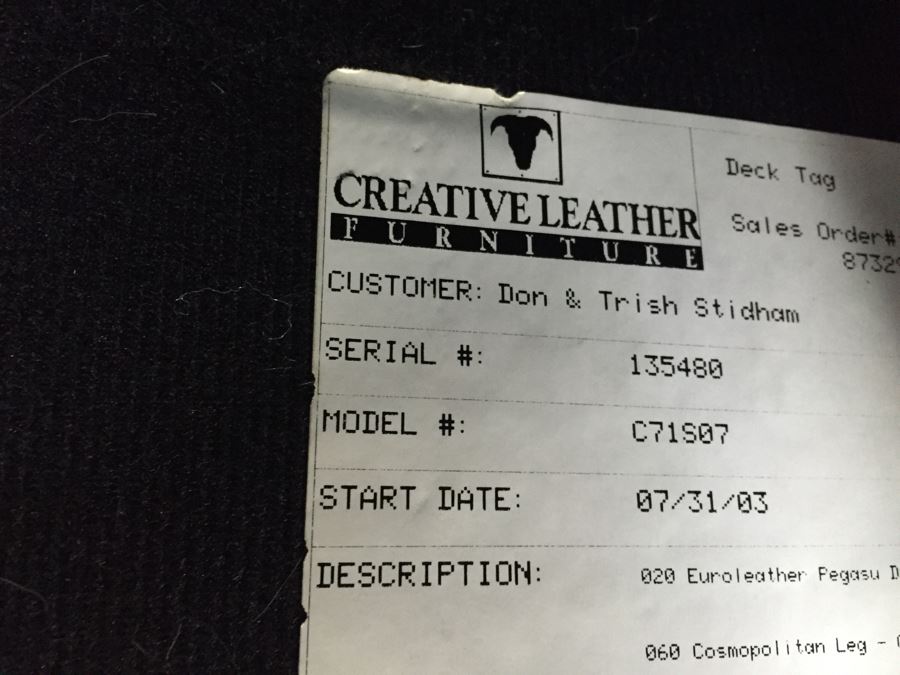 Oversized Beautiful Leather Chair With Brass Studs And Ottoman In Coffee Color [Photo 7]