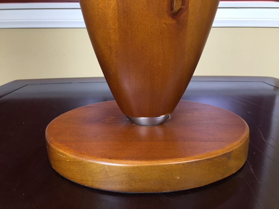 Modernist Wood And Metal Table Lamp [Photo 4]