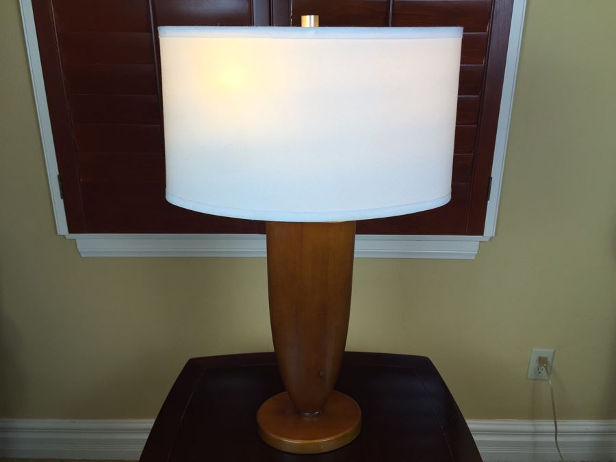 Modernist Wood And Metal Table Lamp [Photo 8]