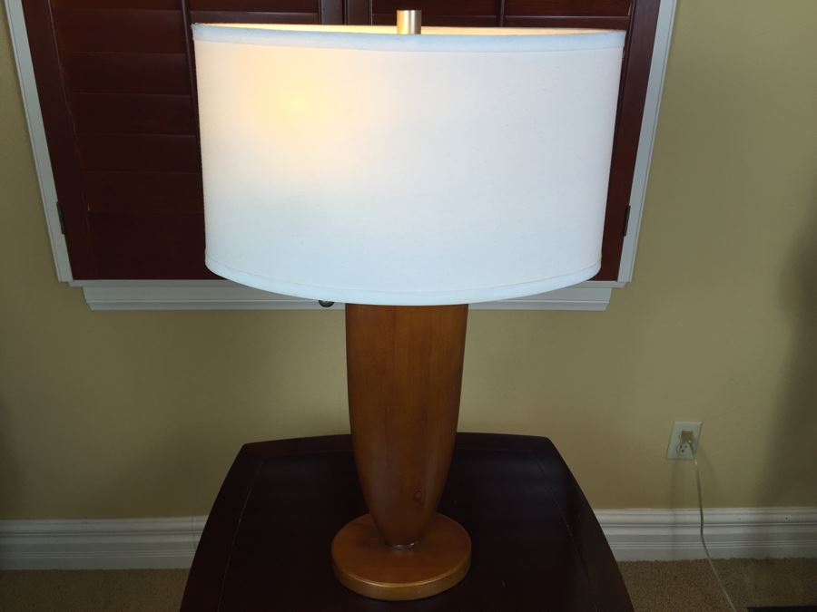 Modernist Wood And Metal Table Lamp [Photo 7]
