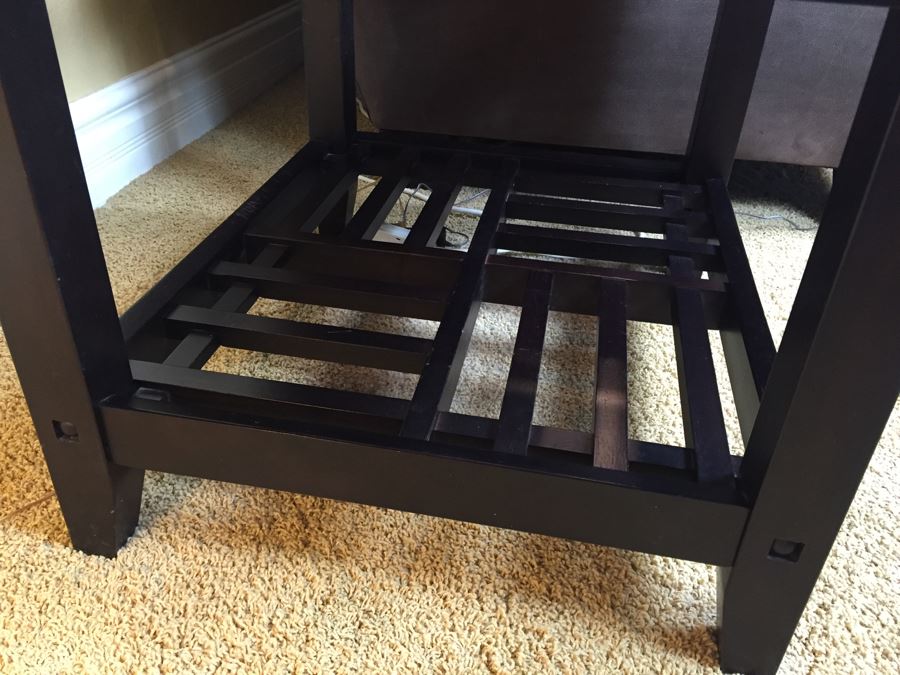 Klaussner Case Goods Wood And Glass Side Table [Photo 6]