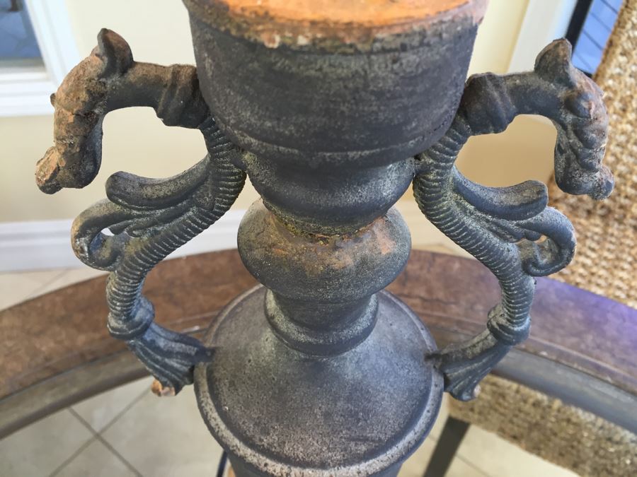 Nice Rustic Metal Lamp With Metal Shade [Photo 3]