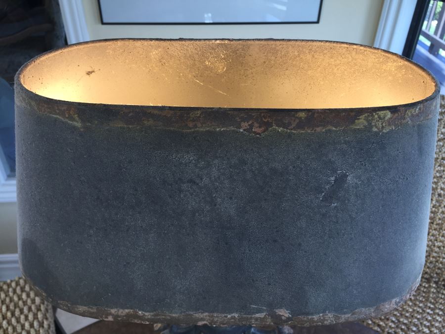 Nice Rustic Metal Lamp With Metal Shade [Photo 8]