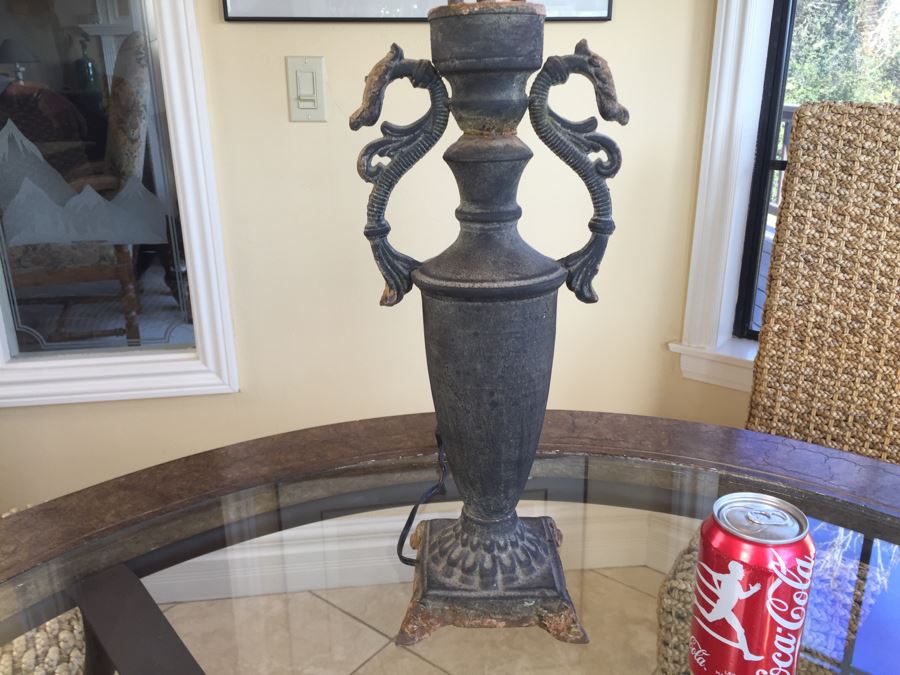 Nice Rustic Metal Lamp With Metal Shade [Photo 2]