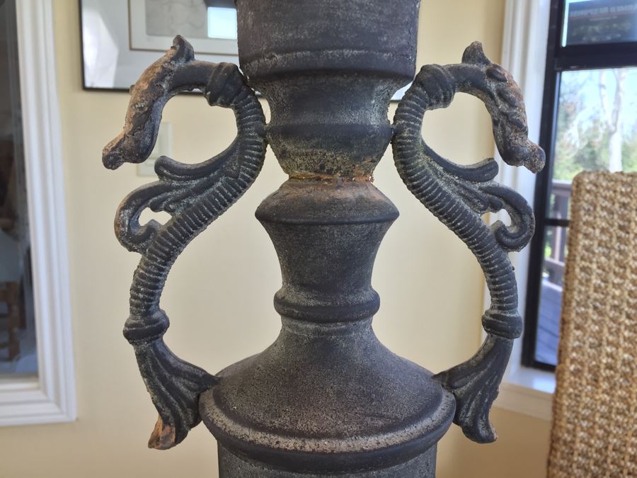 Nice Rustic Metal Lamp With Metal Shade [Photo 5]