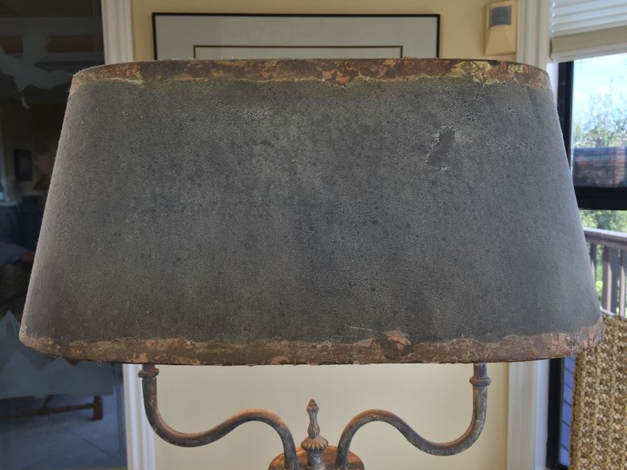 Nice Rustic Metal Lamp With Metal Shade [Photo 7]