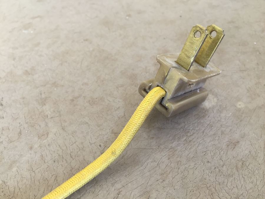 Nice Pair Of Painted Metal Table Lamps With Numbers Two And Three Cloth Covered Cords [Photo 8]