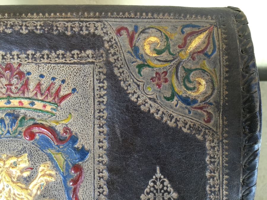 Elegant 3-Piece Tooled Leather Desk Set [Photo 10]