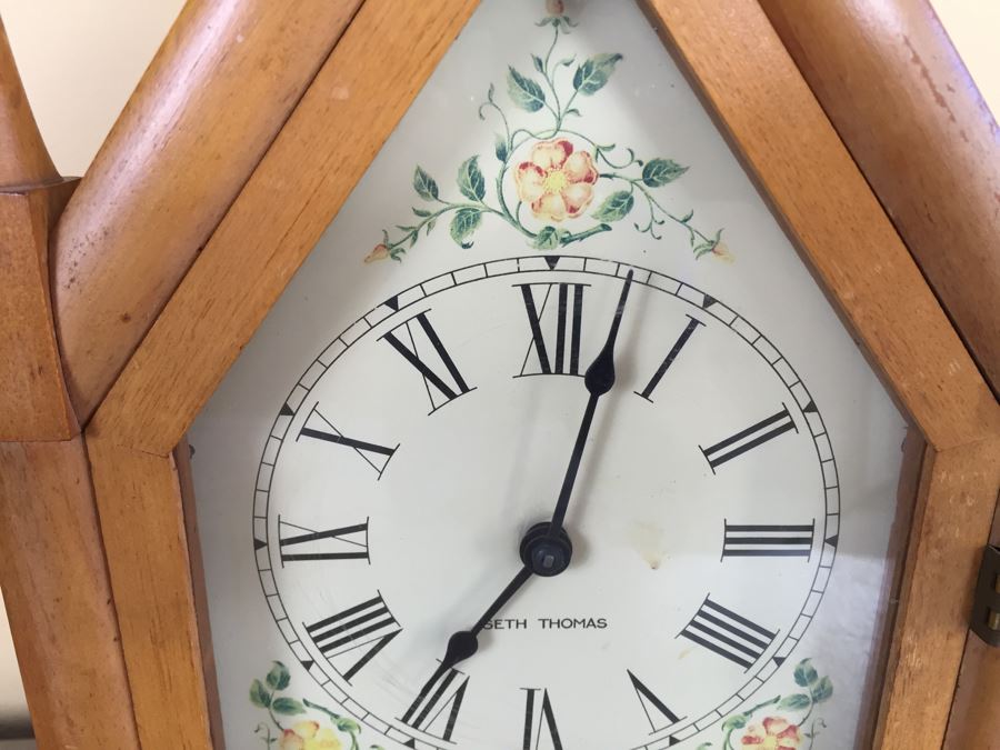 Seth Thomas Steeple Mantle Electric Clock Model No. E512-004 Working [Photo 15]