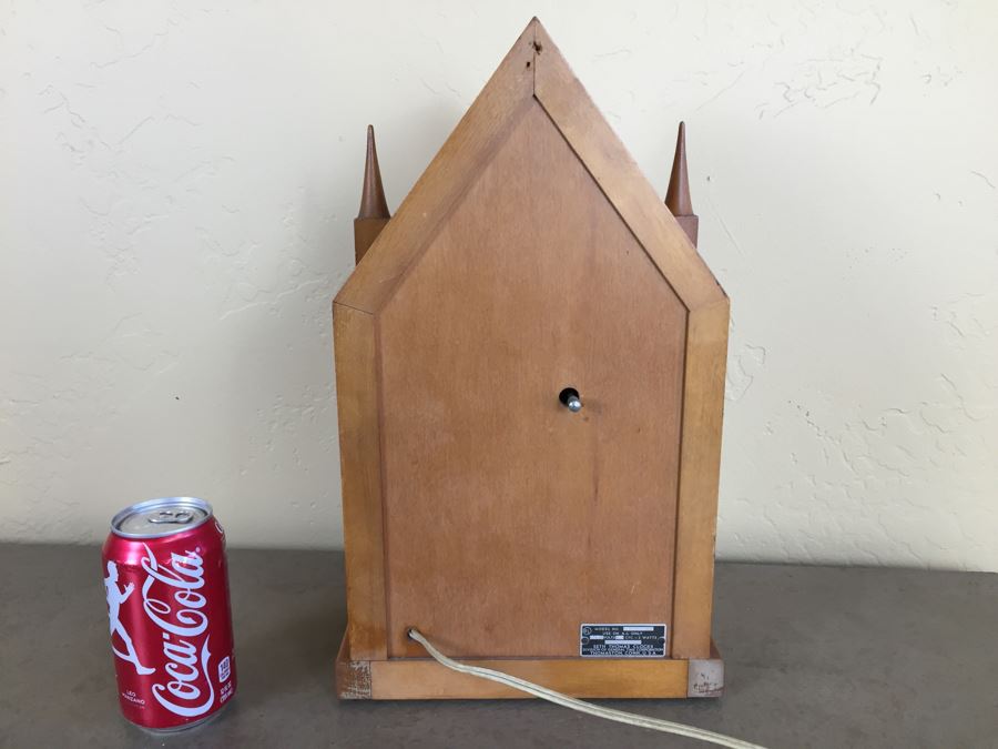 Seth Thomas Steeple Mantle Electric Clock Model No. E512-004 Working [Photo 12]