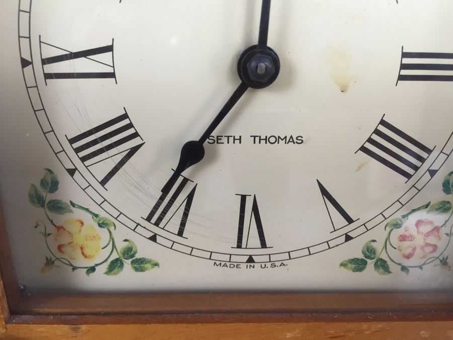 Seth Thomas Steeple Mantle Electric Clock Model No. E512-004 Working [Photo 6]