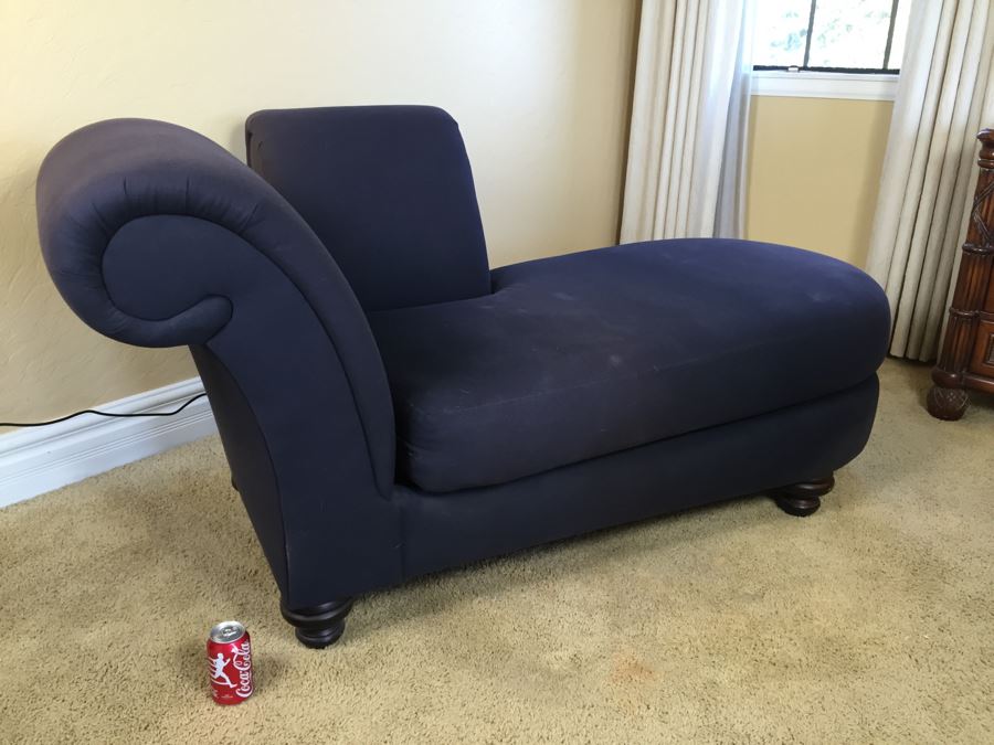 Chaise Sofa Feinting Couch With Throw Pillows And Fabric Cover [Photo 5]