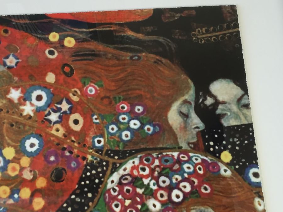 Very Large Nicely Framed Gustav Klimt 'Water Serpents II' Giclee Silkscreen Print Limited Edition 25/100 [Photo 10]