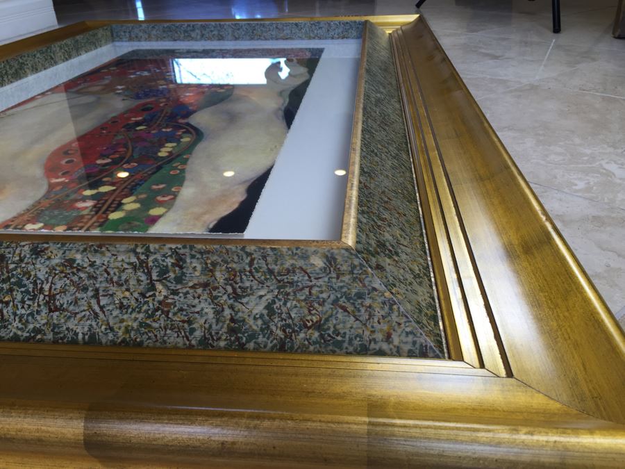 Very Large Nicely Framed Gustav Klimt 'Water Serpents II' Giclee Silkscreen Print Limited Edition 25/100 [Photo 18]