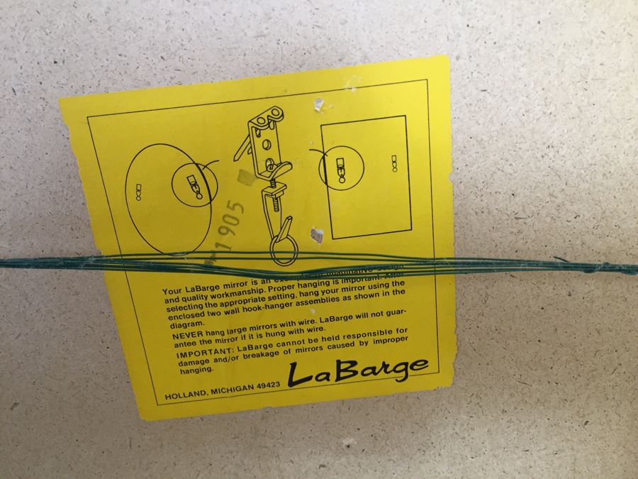 Vintage Gold Tone Oval Wall Mirror By La Barge LaBarge [Photo 5]