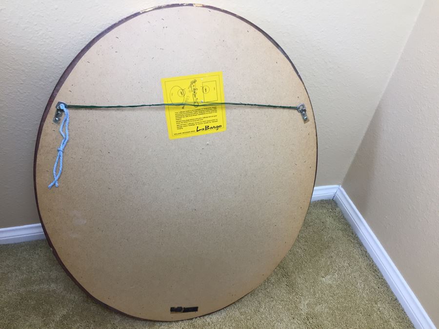 Vintage Gold Tone Oval Wall Mirror By La Barge LaBarge [Photo 3]