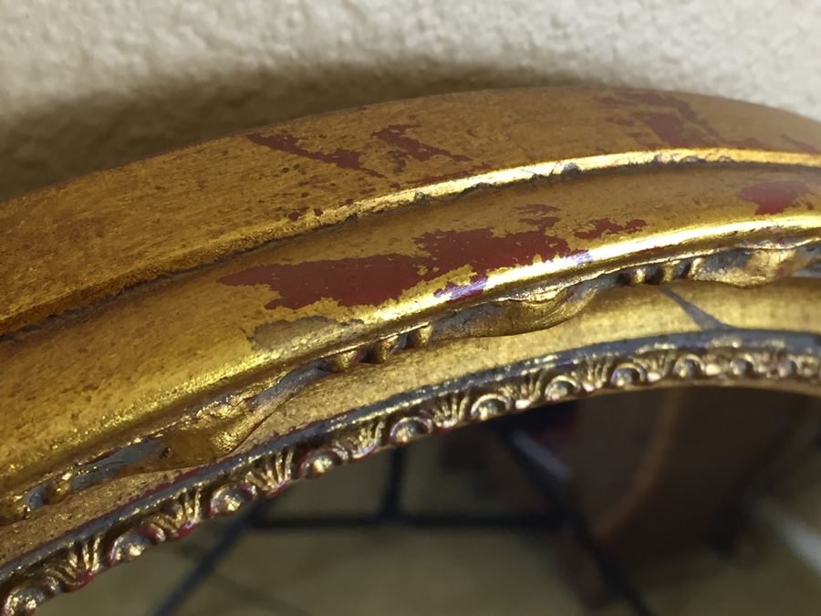 Vintage Gold Tone Oval Wall Mirror By La Barge LaBarge [Photo 2]