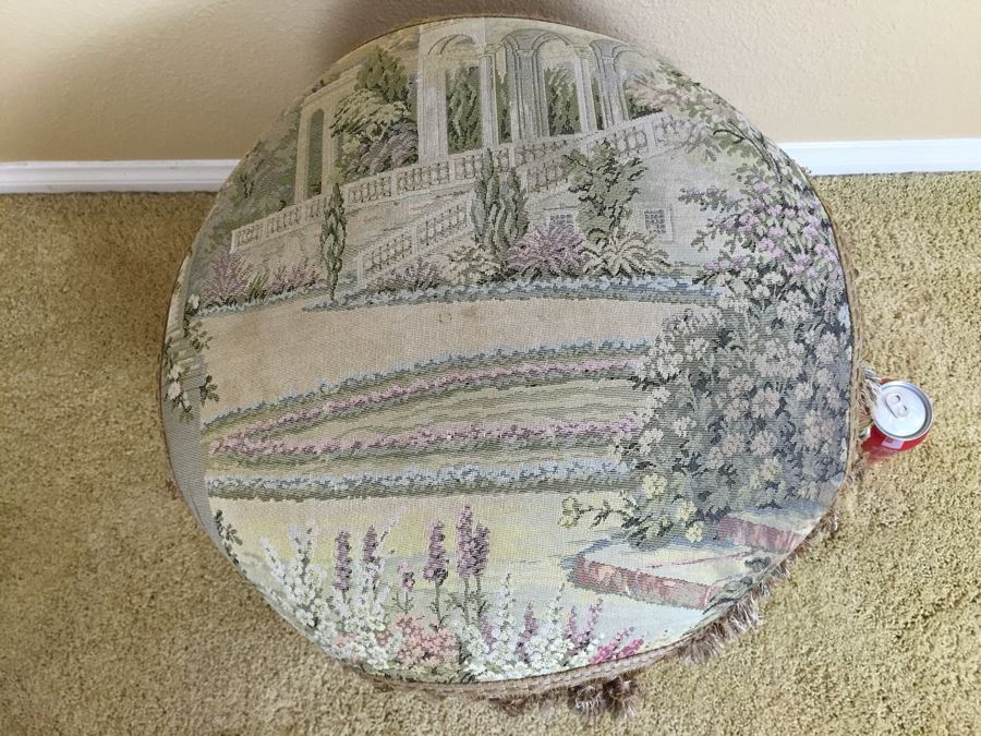 Round Upholstered Stool [Photo 2]