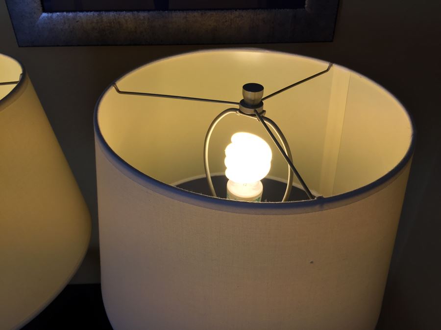 Pair Of Modern Metal Table Lamps [Photo 6]