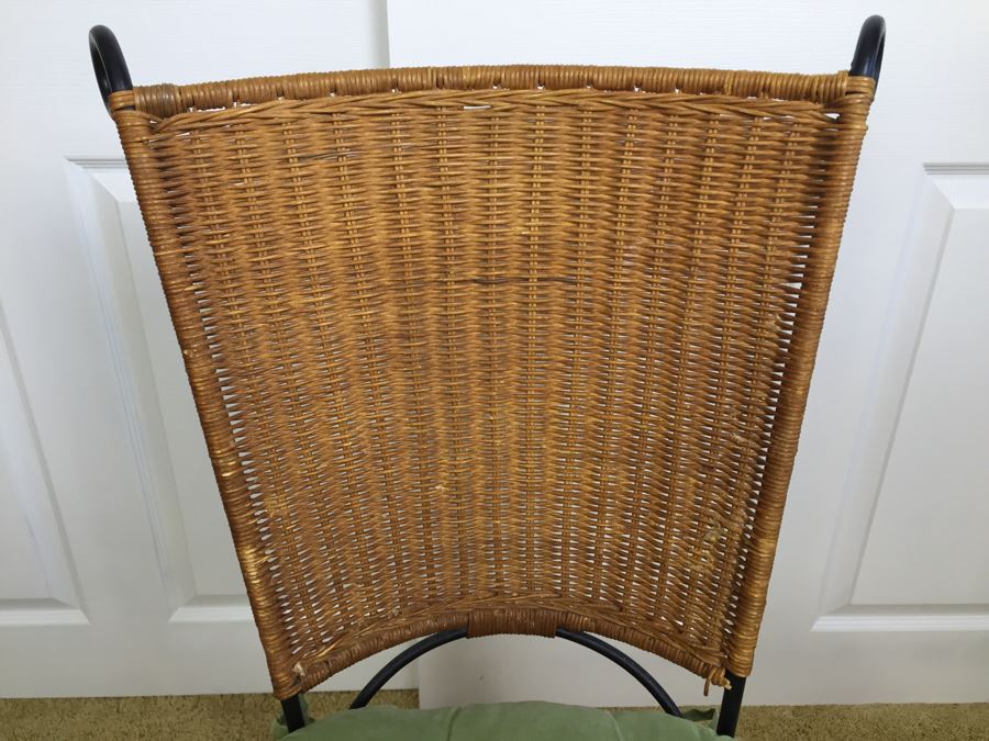 Wicker And Metal Chair With Cushion [Photo 4]