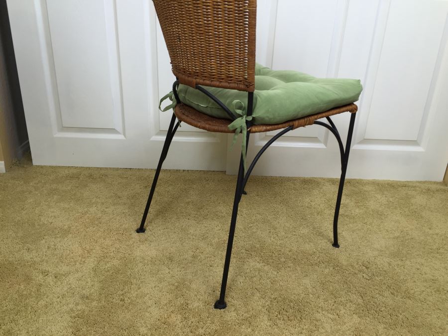 Wicker And Metal Chair With Cushion [Photo 8]
