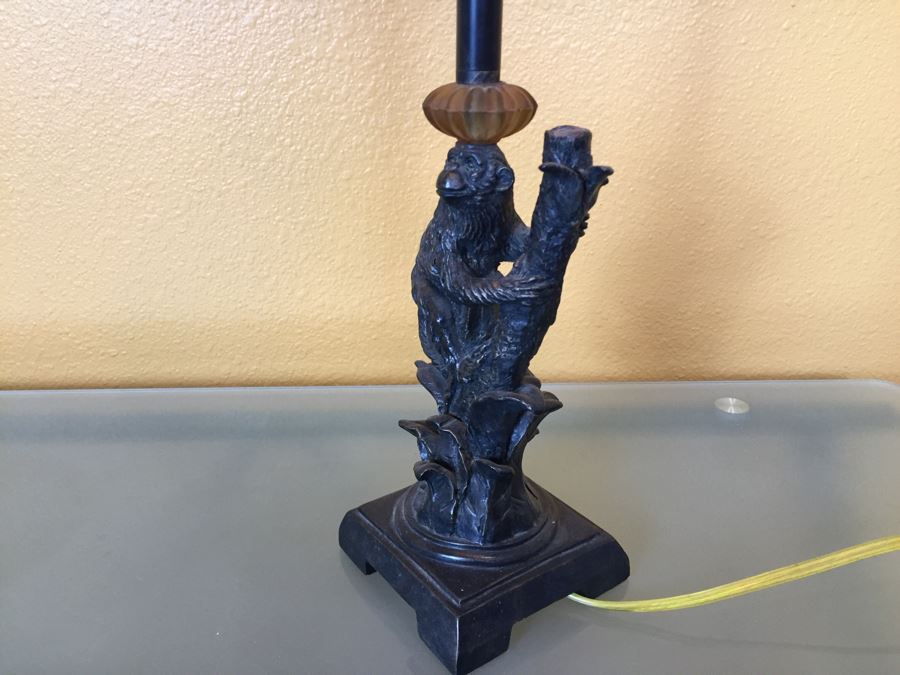 Contemporary Table Lamp With Monkey Climbing Tree [Photo 3]