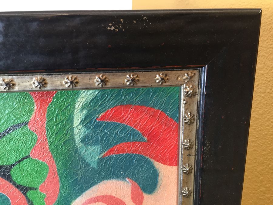 Framed Picture Of Woman By A. Bryce Plus Vintage Wooden Artist Easel [Photo 9]