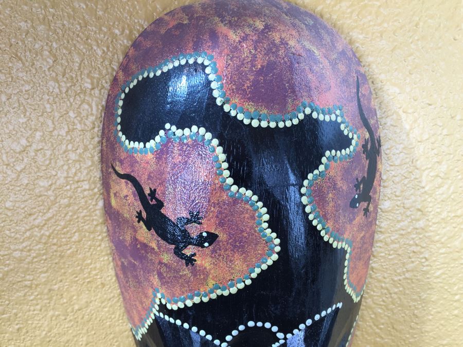 Pair Of Carved Wood Ethnic Decorative Masks Possibly African [Photo 11]