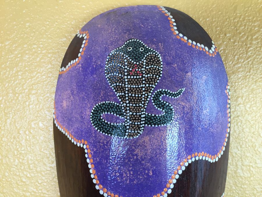 Pair Of Carved Wood Ethnic Decorative Masks Possibly African [Photo 6]