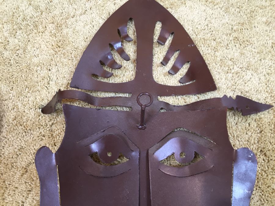 Decorative Metal Ethnic Face Wall Hanging [Photo 8]
