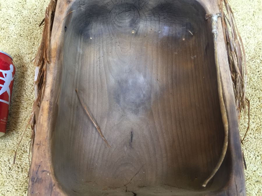 Very Cool Carved Wooden Face Mask With Mother Of Pearl Possibly Pacific Northwest [Photo 11]