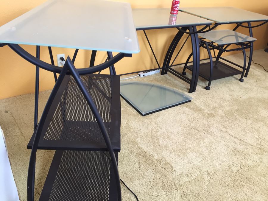 5-Piece Metal And Glass Office Furniture [Photo 13]