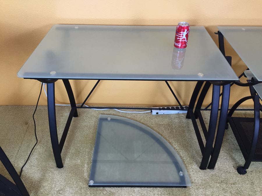 5-Piece Metal And Glass Office Furniture [Photo 2]