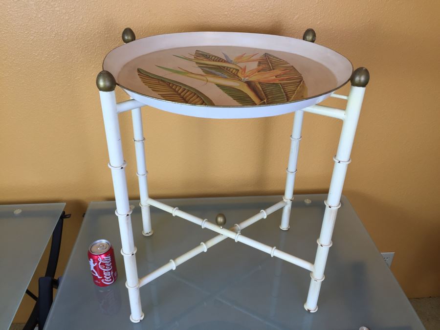 Metal Folding Table With Tray [Photo 4]