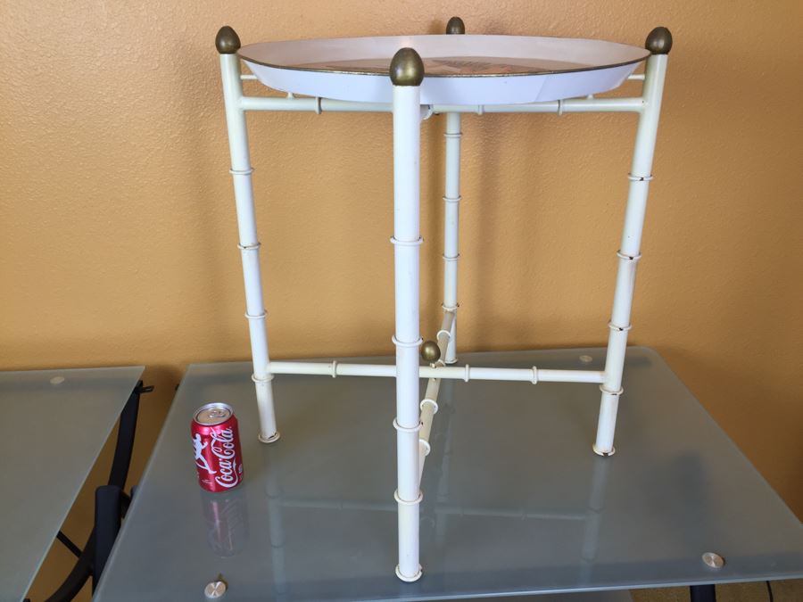 Metal Folding Table With Tray [Photo 6]