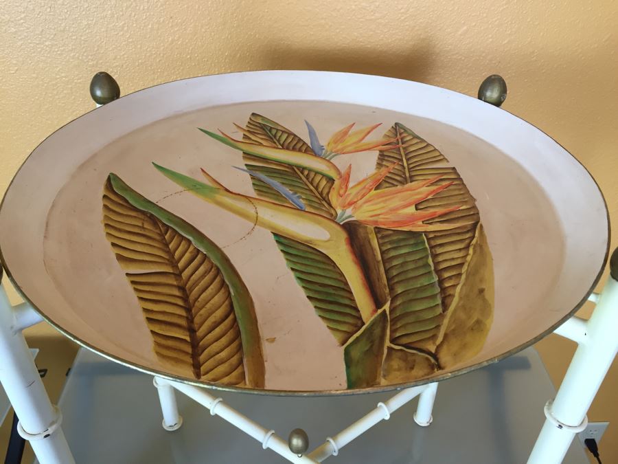 Metal Folding Table With Tray [Photo 2]