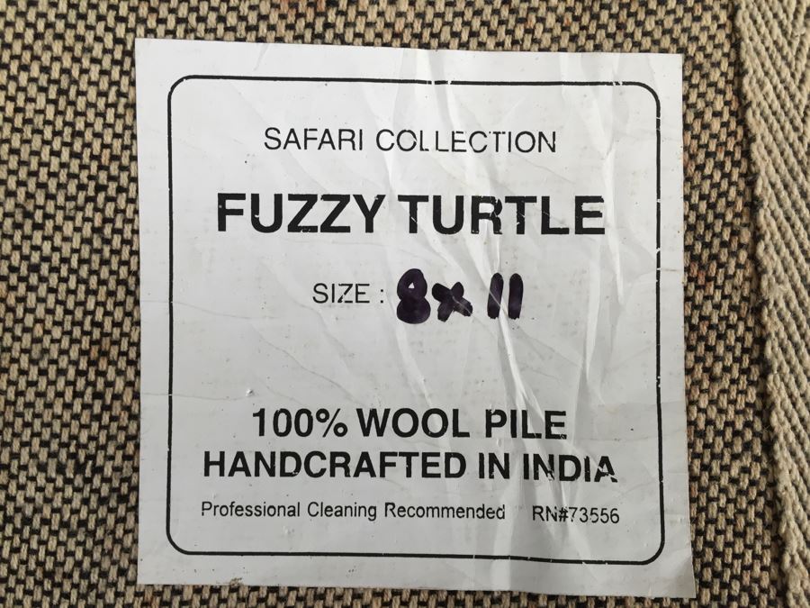 Fuzzy Turtle Safari Collection Wool Rug Made In India 8' x 11' [Photo 9]