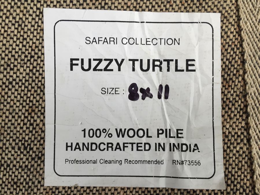 Fuzzy Turtle Safari Collection Wool Rug Made In India 8' x 11' [Photo 3]