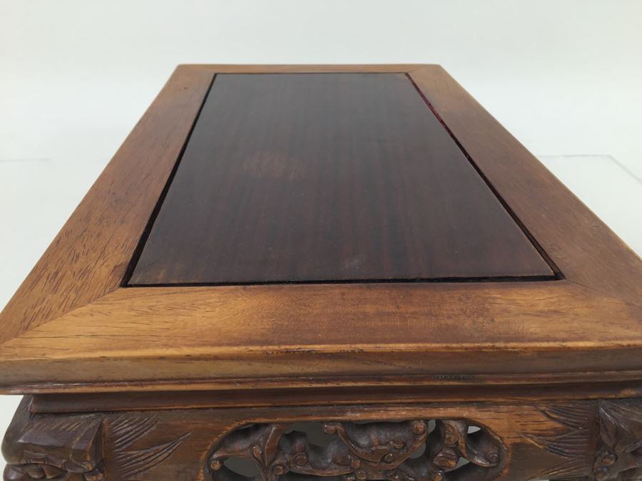 Nice Footed Carved Rosewood Display Stand [Photo 11]