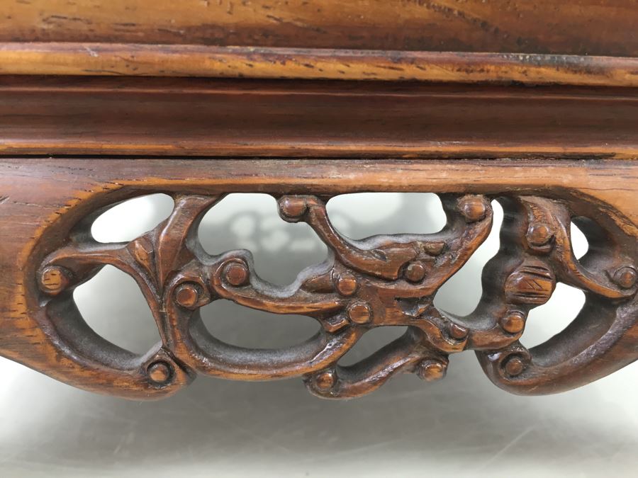 Nice Footed Carved Rosewood Display Stand [Photo 10]