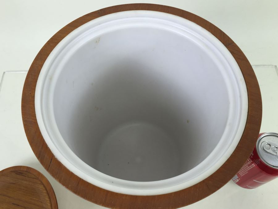 Mid-Century Modern Wooden Ice Bucket Sewex Made In Sweden For Rainbow Wood Products [Photo 2]