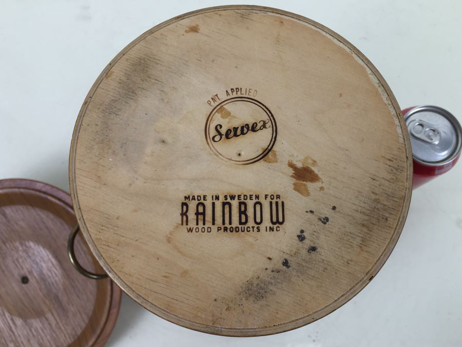 Mid-Century Modern Wooden Ice Bucket Sewex Made In Sweden For Rainbow Wood Products [Photo 3]