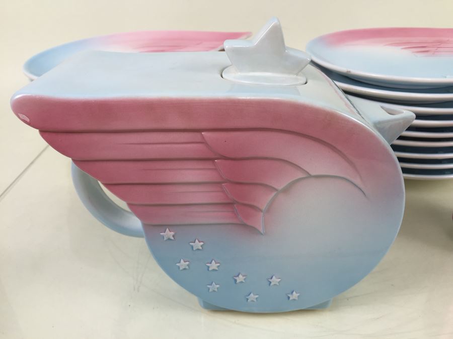 Vintage 1979 Collection Of Winged Plates Designed By Pelzman Designs Vandor Imports Made In Japan [Photo 6]