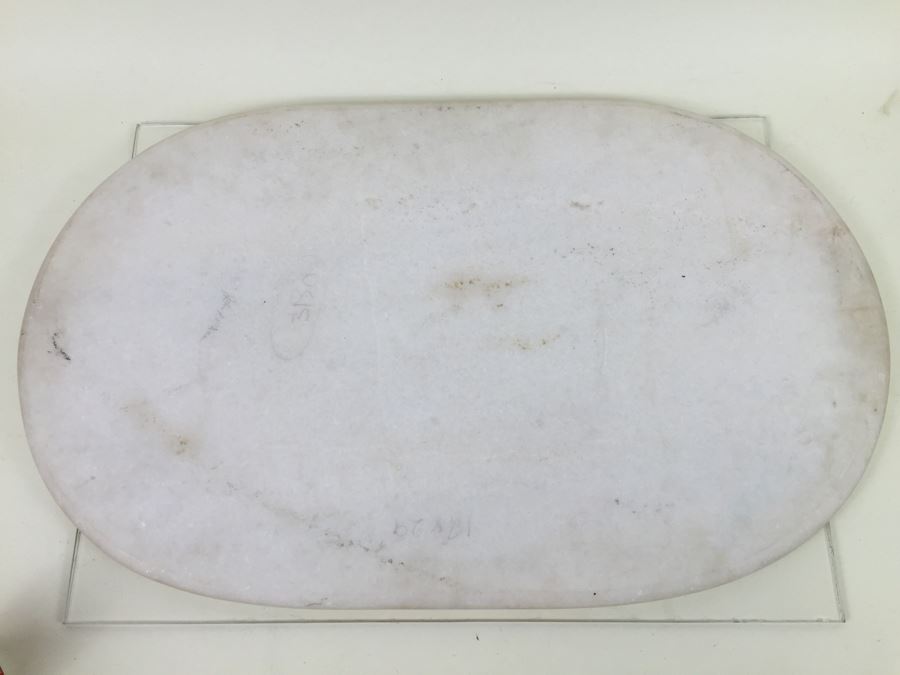 Stunning Inlaid Marble Oval Top From India [Photo 9]