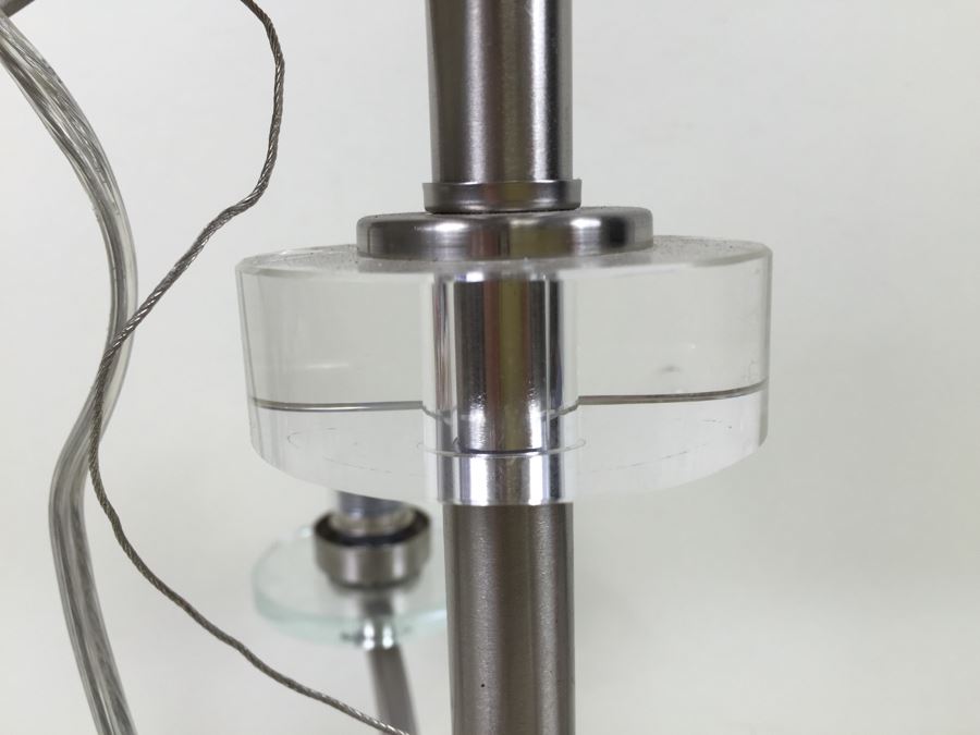 Modern Metal And Lucite Hanging Light Fixture [Photo 7]