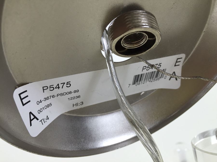 Modern Metal And Lucite Hanging Light Fixture [Photo 9]