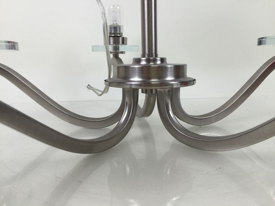 Modern Metal And Lucite Hanging Light Fixture [Photo 3]