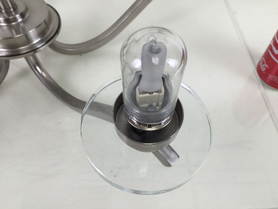 Modern Metal And Lucite Hanging Light Fixture [Photo 10]